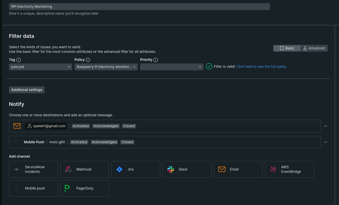 New Relic workflow configuration